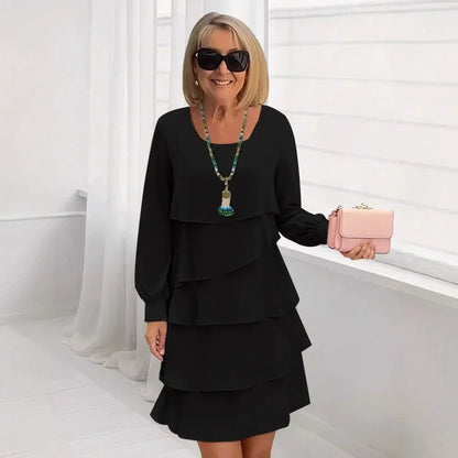 Margarita | Vestido elegante y cómodo con volantes de manga larga