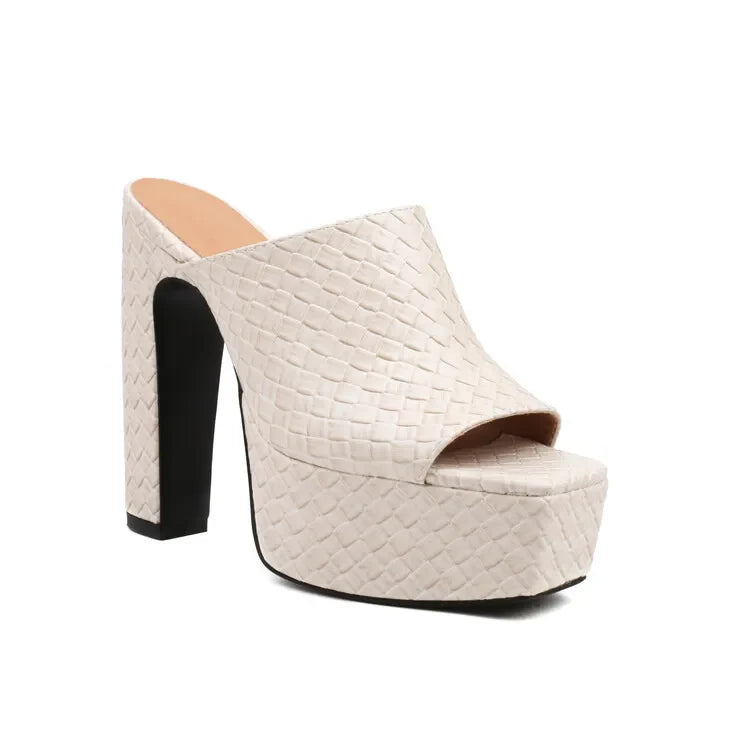 Bianca | Sandalias Plataforma de Cuero Vegano