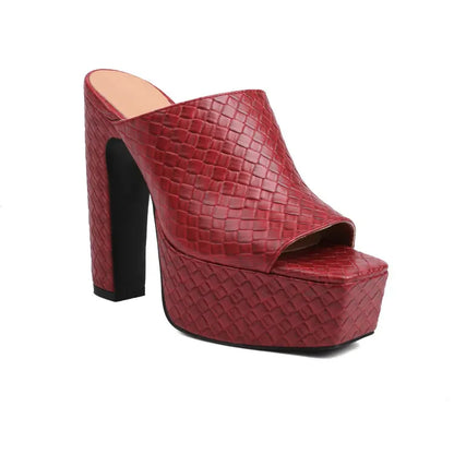 Bianca | Sandalias Plataforma de Cuero Vegano