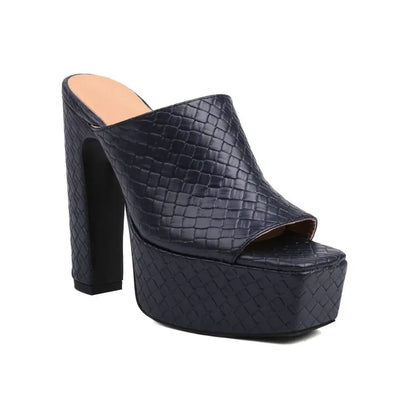 Bianca | Sandalias Plataforma de Cuero Vegano