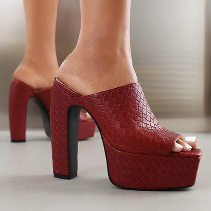 Bianca | Sandalias Plataforma de Cuero Vegano