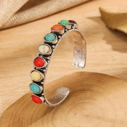 Pulsera vintage con piedras de colores