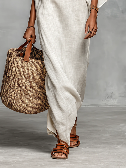 Aveline™ | Vestido Maxi con Hombros Descubiertos y Mangas Murciélago