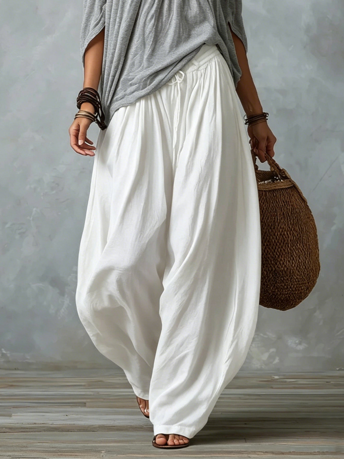 Isabel | Conjunto bohemio fluido con pantalón farol