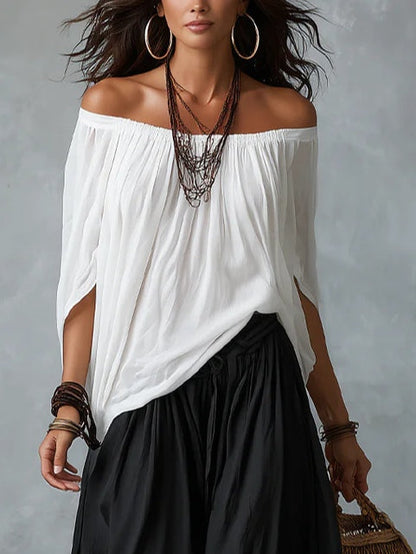 Isabel | Conjunto bohemio fluido con pantalón farol