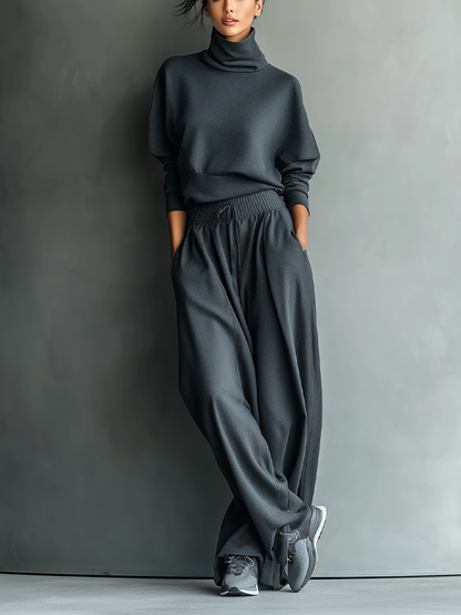 Conjunto de punto con pantalón ancho