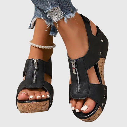 Lorena™ | Sandalias ortopédicas con cremallera