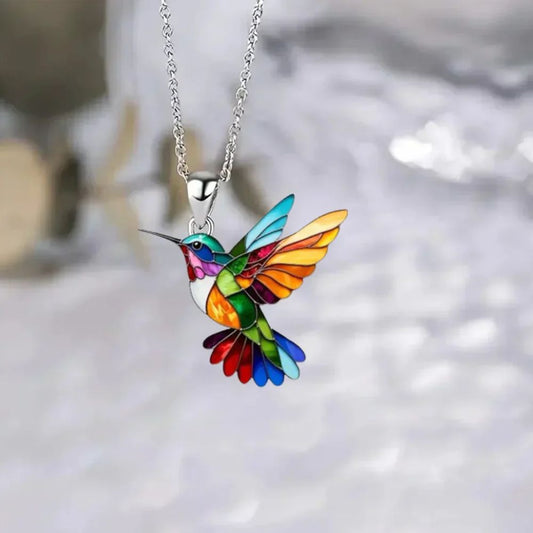 Precioso collar de colibrí