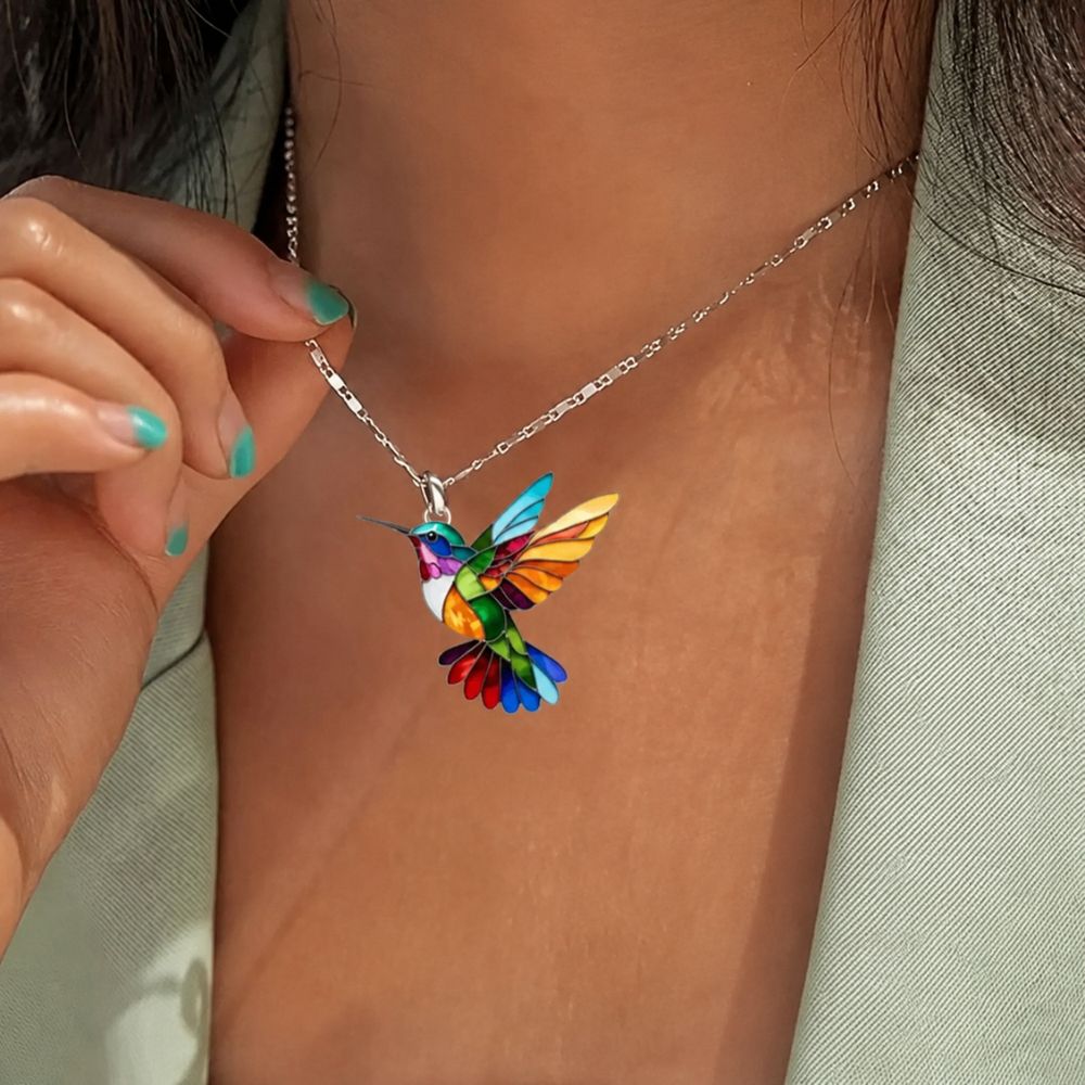 Precioso collar de colibrí