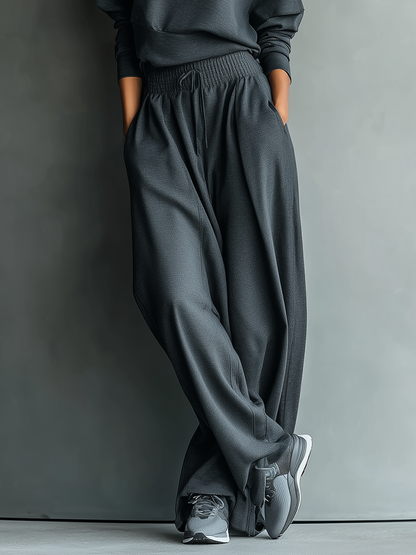 Conjunto de punto con pantalón ancho