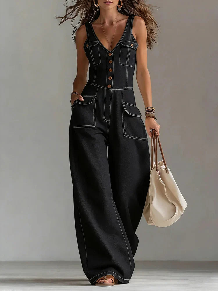 Sofia | Mono vaquero holgado de estilo informal