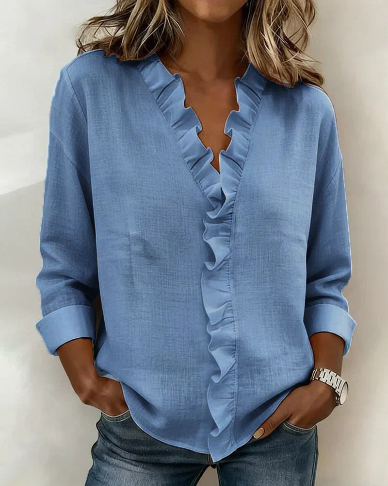 Maria · Blusa con volantes y cuello