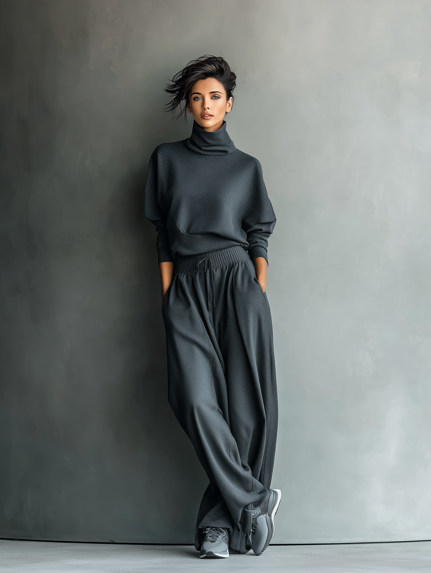 Conjunto de punto con pantalón ancho