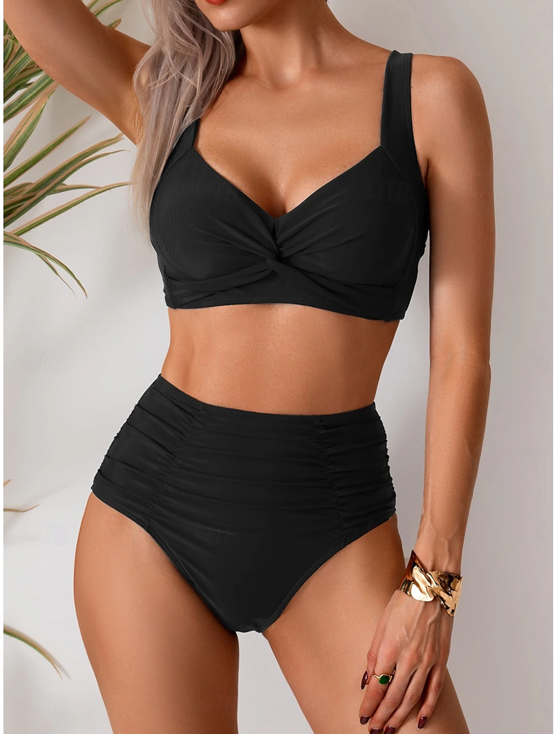 Daniela - Bikini de tela con pliegues