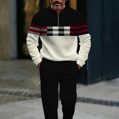 Lucas - Conjunto masculino casual de jersey estampado y pantalón de Valerina Milano