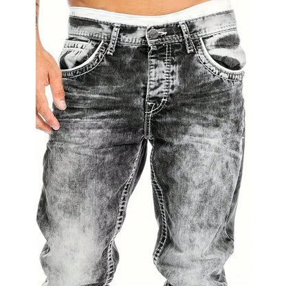 Vaqueros elásticos creativos para hombre, de estilo minimalista, ideales para el verano, estilo emo