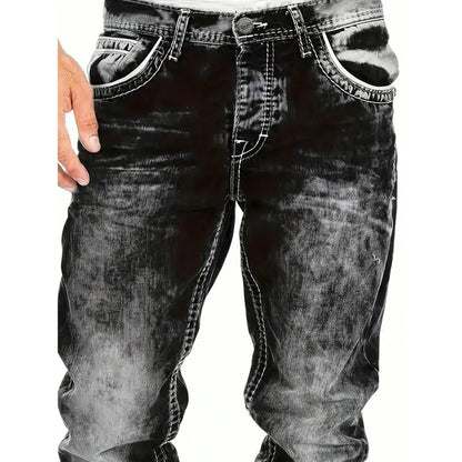Vaqueros elásticos creativos para hombre, de estilo minimalista, ideales para el verano, estilo emo