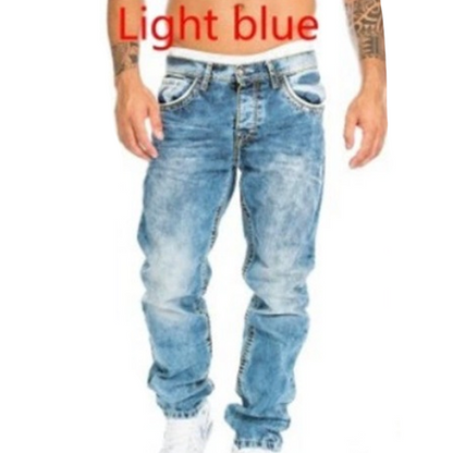 Vaqueros elásticos creativos para hombre, de estilo minimalista, ideales para el verano, estilo emo