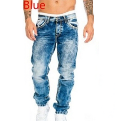 Vaqueros elásticos creativos para hombre, de estilo minimalista, ideales para el verano, estilo emo