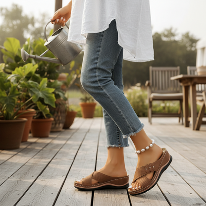Comfora™ | Sandalias de cuña ligeras y estables para confort todo el día