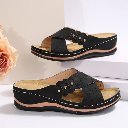 Comfora™ | Sandalias de cuña ligeras y estables para confort todo el día