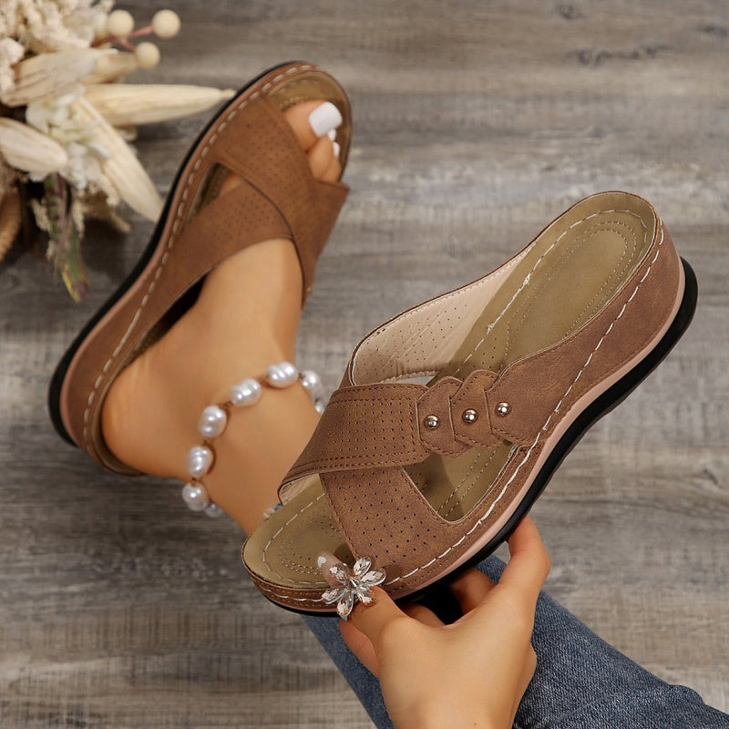 Comfora™ | Sandalias de cuña ligeras y estables para confort todo el día