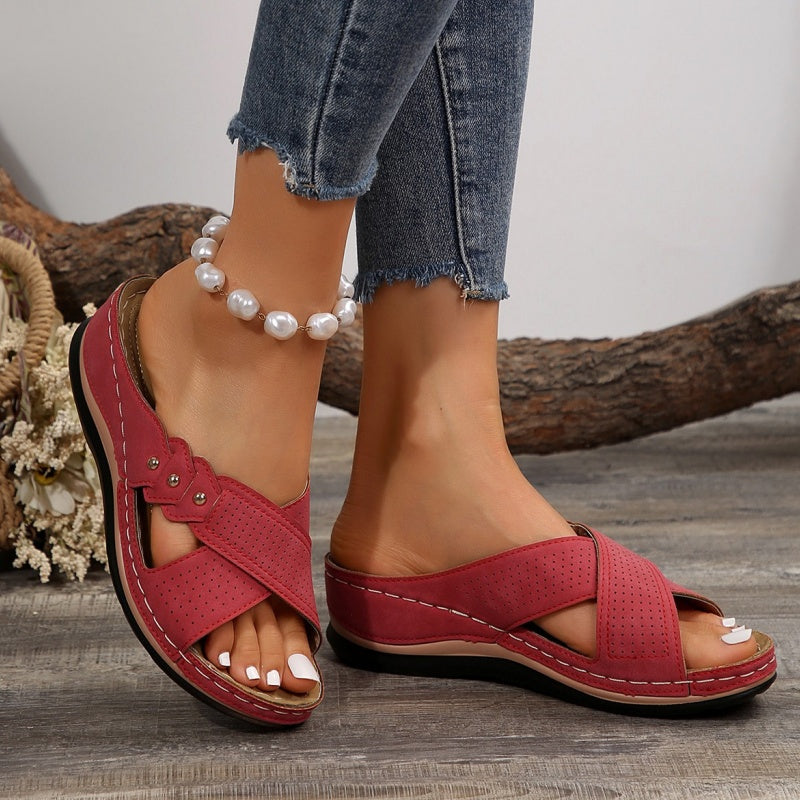 Comfora™ | Sandalias de cuña ligeras y estables para confort todo el día
