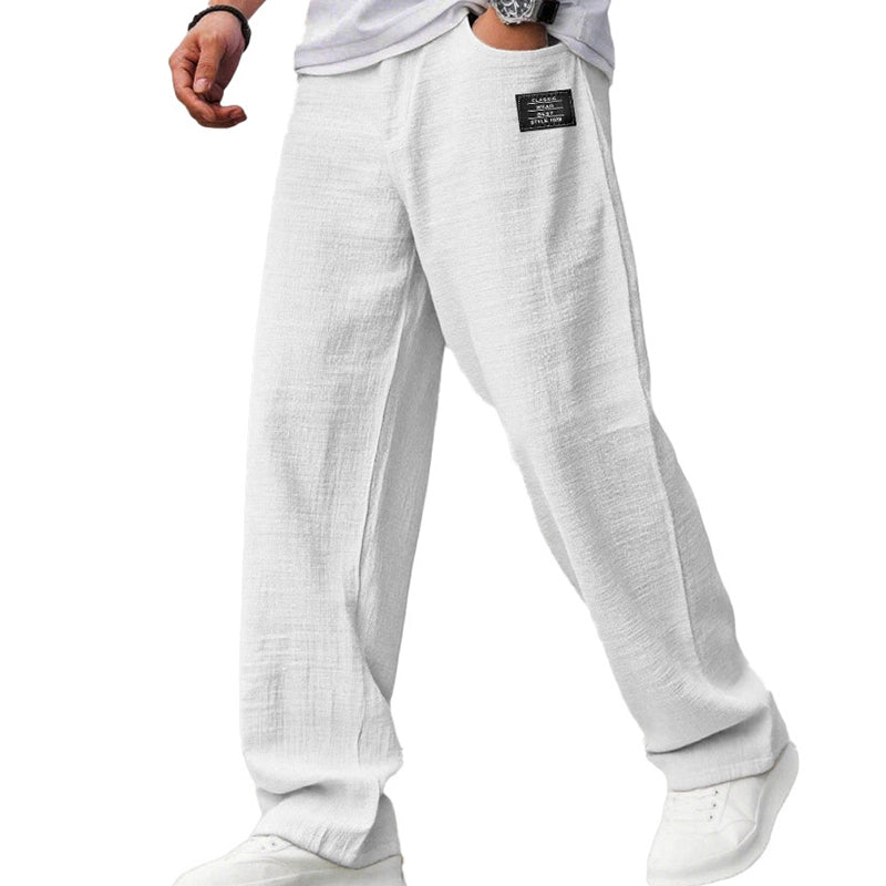 🌞Despertar primaveral: ¡50 % de descuento!☁️Imprescindible para el verano: pantalones de algodón y lino transpirables para hombre: máxima comodidad y estilo
