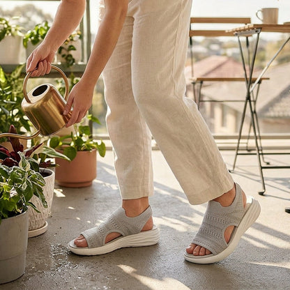 Anne™ | Sandalen met platform, van ademend materiaal voor dames